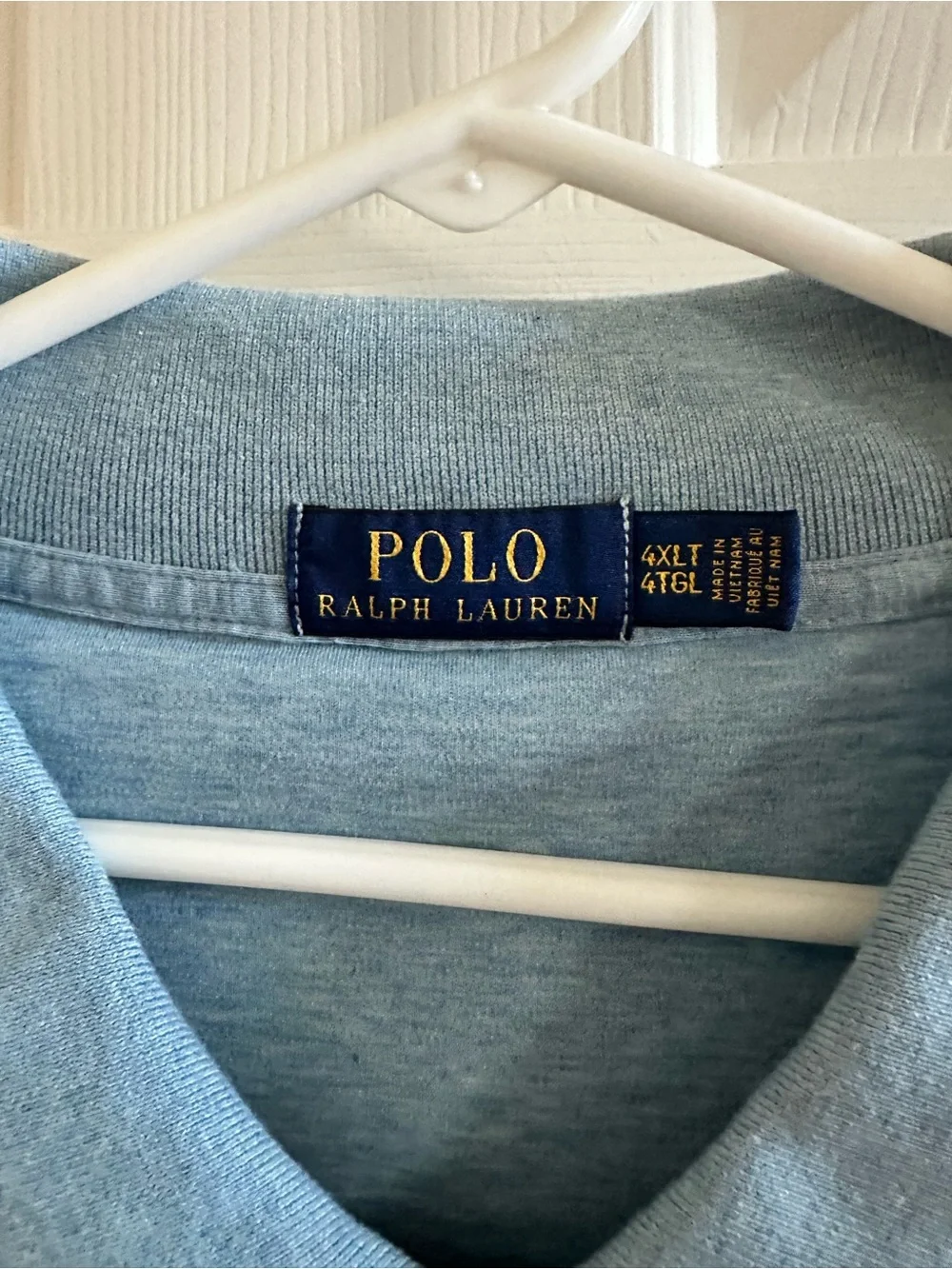 NWT Polo Ralph Lauren Light Blue Polo Shirt Big & Tall 4XLT Flesh Pony